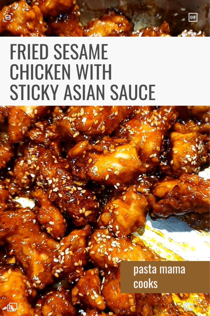 fried sesame chicken with sticky asian sauce recipe