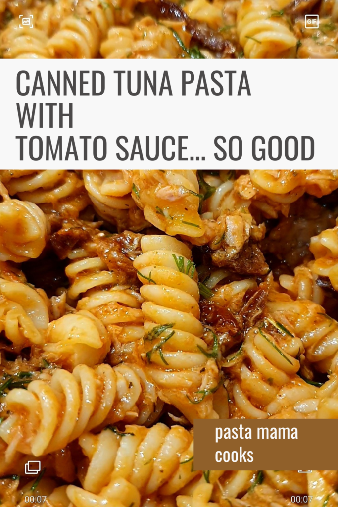 canned tuna pasta with tomato sauce