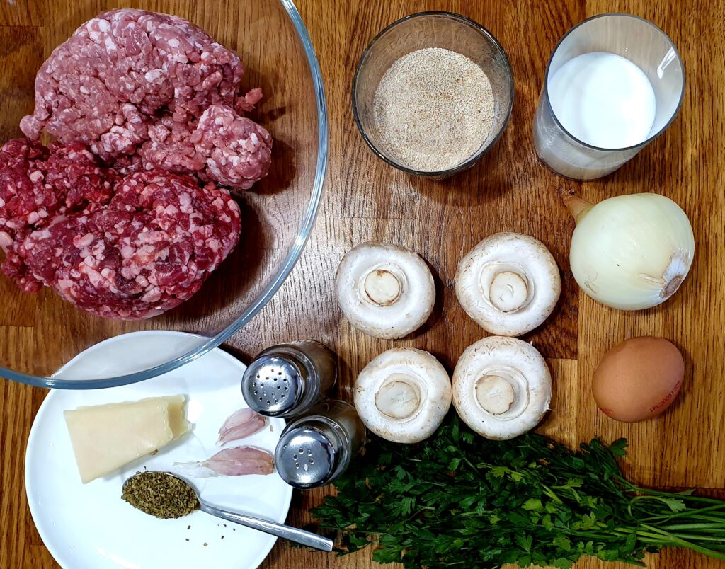 oven-baked-italian-meatballs-ingredients
